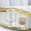 Frasco de Velas Retro Marrón de 200 ml con Tapa, Taza de Vela Perfumada Hecha a Mano, Taza Vacía para DIY, Botella de Corcho para Hotel Oficina