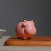 Figurilla de Vaca Pequeña de Fruta Marfil Luminosa Nuevo Artesanía de Escritorio Mascota de Té Buey del Zodíaco Brillante Tallado