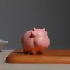 Figurilla de Vaca Pequeña de Fruta Marfil Luminosa Nuevo Artesanía de Escritorio Mascota de Té Buey del Zodíaco Brillante Tallado