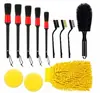 Cepillo para cadena de bicicleta transfronterizo, cepillo para limpieza de autos, juego de varias piezas, limpiador de neumáticos y espacios de aire acondicionado, esponja para limpiar autos, guantes, toalla