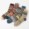 Meias de Inverno Femininas de Cano Médio Estilo Coreano Meias Longas Meias Grossas de Lã para Chão Meias Quentes Meias de Terry Outono e Inverno Meias Femininas
