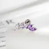 Nuevos Pendientes de Hueso de Oreja Hensen de Zirconia con Espiga de Trigo Ojo de Caballo Gradiente Fresco Minimalistas Modernos Versátiles