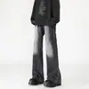 Calças largas retrô americanas jeans masculinas cleanfit outono e inverno calças retas estilo vibe