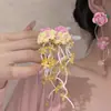Brinco de Flor Dopamina Cor Primavera e Verão Estilo Férias Feminino Brincos para Foto na Beira-Mar Brincos