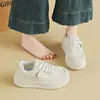 Novedad de otoño, zapatillas blancas estilo coreano para mujer, casuales y versátiles, perfectas para estudiantes, estilo callejero