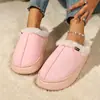 Nuevas Pantuflas de Interior para Casa para Mujer, Pantuflas de Piel de Moda de Invierno, Cálidas y Cómodas para Pareja, Pantuflas de Algodón Estilo Transfronterizo