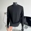 Camiseta Pesada de Manga Larga Americana 2026 Hombres Primavera Otoño Ropa Interior Cuello Pequeño Top Capa Base para Hombre Sudadera Casual Hombres