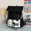 Mochila Versátil Japonesa para Mujer Bloques de Color Ligera Mochila con Personalidad Moderna Casual para Viajes Cotidianos Linda Ins Bolsa para Estudiante Universitario