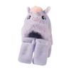 Chapéu infantil Pony Polly, cachecol de outono e inverno, conjunto de três peças, chapéu de proteção auricular forrado de lã para meninas, chapéu de proteção contra o frio