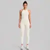 Conjunto de ropa de yoga transfronterizo, conjunto de chaleco deportivo de secado rápido, pantalones rectos holgados de cintura alta para adelgazar, conjunto para correr y fitness