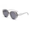 T7112 Estilo Coreano Plain Large Frame Óculos de Sol Polarizados Óculos de Sol Femininos Novos Cyber Celebrity Plain Face Slim Óculos de Sol Estilo Trendy ins