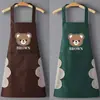 Avental de Cozinha Impermeável e à Prova de Óleo, Roupa de Trabalho, Avental de Urso Marrom Fashion e Fofo, Novo Estilo de Avental de Urso Personalizável