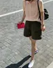 Moda de Hong Kong y Americana/Intrínsecamente Sexy, Tapeta Delantera con Aberturas, Cuello Polo de Ganchillo, Suéter de Punto Acanalado