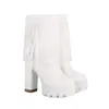 Botines Dulces Lolita con Cuello de Piel, Botas de Media Caña para Mujer, Plataforma de Tacón Alto Grueso, Botas de Monta, Tallas 40-50, Comercio Exterior