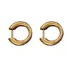 Moda Europea y Americana Estilo Old Money Sencillos Elegantes Versátiles Dorados Cepillados Mate Pendientes de Lujo Ligero de Gama Alta Brazaletes para Orejas Pendientes