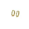 Nuevos Pendientes de Circonita Plata de Ley S925 Chapados en Oro de 18K Estilo Coreano Ins Pendientes Redondos para Mujer Exquisitos Pendientes Pequeños