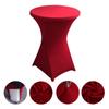 Atacado Transfronteiriço Hotel Casamento Banquete Mesa de Coquetel Quatro Cantos Cor Sólida Mesa de Bar Capa de Mesa Elástica Resistente ao Desgaste e à Poeira