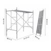 Andamio Marco de Construcción Movible Engrosado Decoración de Pared Exterior Construcción Andamio Móvil Galvanizado en Caliente