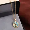 Collar con Colgante de Disco de los Doce Signos del Zodíaco de Estilo Personalizado para Mujer, Cadena Minimalista de Clavícula de Gama Alta, Venta al por Mayor de Éxito Transfronterizo
