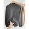 Suéter de Punto de Cachemira Sin Costuras Baicai Otoño/Invierno 2026 Nuevo Ajuste Delgado Jersey de Cuello Alto Mediano Color Sólido