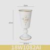 Jarrón de Cáliz Clásico, Maceta, Recipiente de Arreglo Floral de Hierro Europeo Retro, Adornos de Candelabro Dorados