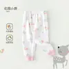 Calça de Outono para Bebê 100% Algodão Sem Costura com Punho Pijama para Casa de Bebê Calça Camada Base Primavera e Outono Calça Longa Infantil Calça Quente
