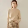 Suéter de Cachemira para Mujer Otoño/Invierno 2026 con Hombro Raglán y Cuello Redondo, Diseño Versátil, Tejido de Lana