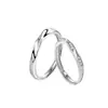 Anillo de Pareja Popular en Internet Mismo Estilo Simple Sentido de Alta Gama Anillo de Par Cuatro Garras Moda Versátil Diseño de Nicho Circonita Anillo Abierto