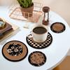Porta-copos Estilo Medieval Europeu Retro Ins Simples Tapete Isolante Tapete de Mesa de Jantar Tapete para Pratos Porta-copos Antiderrapante Anti-Escaldante Impressão