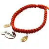 Collar de Gato, Collar Grabado de Gato y Perro, Etiqueta Anti-Pérdida para Perros, Cuerda Roja de la Suerte, Decoración para Mascotas, Collar de Año Nuevo