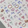Nuevas Pegatinas 5D en Relieve para Uñas Lazo Adhesivo Estéreo Calcomanías para Uñas Joyas Estilo Caliente Estéreo Elegante