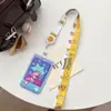Portatarjetas de identificación de estudiante de dibujos animados de Pokemon Pikachu con cordón largo, portatarjetas de acceso anti-pérdida, portatarjetas Octopus