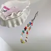 Nova Corrente Colorida de Contas para Celular Corrente para Pendurar com Argola Personalizada Pulseira Cordão para Mulheres Tag Pingente Novo Estilo