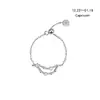 Anillos Zodiacales Versátiles Transfronterizos con Descuento para Mujer, Cadena de Borla Versátil de Circonita Ajustable Moda Joyería de Nicho