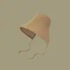 Sombrero de Paja de Algodón y Lino Estilo Coreano para Verano, Sombrero para el Sol, Protección Solar Completa para el Rostro, Sombrero de Sol para la Playa, Sombrero de Pescador Tejido para Vacaciones de Mujer