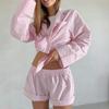 Cárdigan casual de dos piezas cruzado Amazon AliExpress 2025 talla grande holgado a cuadros traje para mujer comercio exterior mayoreo