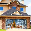 Decoraciones de Escena Más Vendidas Transfronterizas, Pegatinas Navideñas para Garaje, Telas Colgantes Más Vendidas en Amazon, Decoraciones para Fiestas de Año Nuevo