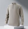 Outono e Inverno Novo Moletom Desan de Algodão para Homem Moda Zíper Gola Alta de Meia Gola Manga Longa Casual Camiseta Moletom Esportivo