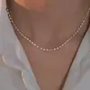 Corrente Elegante e Simples de Escamas de Peixe Versátil Colar Brilhante de Lantejoulas Elegante Versátil Corrente Brilhante em Formato de Lábio para Mulheres