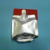 Suministro bolsa de boquilla de agua rica en hidrógeno de 400 ml bolsa de papel de aluminio sellada por cuatro lados cierre sellado bolsa de hidrógeno