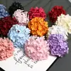 Flor de Hortensia Artificial Individual de Gama Alta Decoración de Fila de Flores para Bodas DIY Guía de Camino Flor Exportación Mayorista Hortensia Piruleta