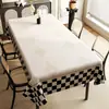 Mantel al por mayor estilo americano, impermeable y a prueba de aceite, mantel de mesa de comedor sin lavado, PVC rectangular impreso, tacto de lujo ligero y alta gama, mantel para mesa de centro