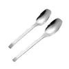 Cuchara Rayada Acero Inoxidable 304 Cuchara de Mesa Mango Creativo Cuchara de Arroz Rayada Cuchara de Sopa Alto Valor Estético Celebridad de Internet Venta al por Mayor Cuchara de Mesa