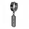 Brincos Masculinos de Aço Inoxidável Amazon Transfronteiriços Estilo Europeu e Americano Personalidade Conjunto de Ear Cuff em Formato de Lâmina para Mulheres Estilo Minimalista