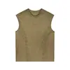 Camiseta sin mangas informal de verano Nanxia Disguise, de corte relajado, deconstruida, para hombre, mujer, pareja, chaleco retro lavado y desgastado