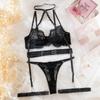 Venta Caliente Transfronteriza Sexy Encaje Cuello Cruzado Aro de Acero Recoger Tirantes Traje Jall