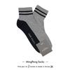 0 Meias Coreia do Sul masculinas cintura baixa cano curto combinação de cores listradas meias esportivas gg primavera novo simples absorvente de suor estilo universitário