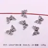 Plata de Xizang 100 Piezas pulsera collar de cuentas mariposa pulsera cuentas espaciadoras cuentas sueltas accesorios para joyería DIY bolsa mixta venta al por mayor