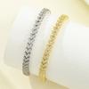 Pulseiras Exclusivas para Meninas Transfronteiriças com Zircônio Cintilante Moda Europeia e Americana Banquete Temperamento Feminino Pulseiras de Cobre com Zircônio Embutido e Joias de Mão