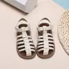 Sandalias tipo nido de pájaro para niños, punta abierta, diseño calado, nuevo estilo de verano, sandalias romanas para niñas, suela suave, sandalias casuales para niños pequeños y niños pequeños